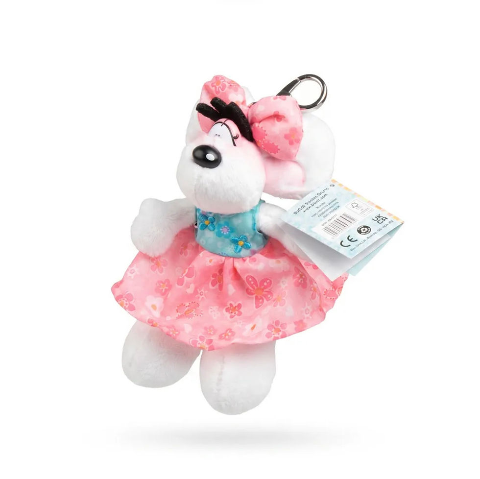 Porte-clés-peluche-Diddlina-robe-summer-15cm