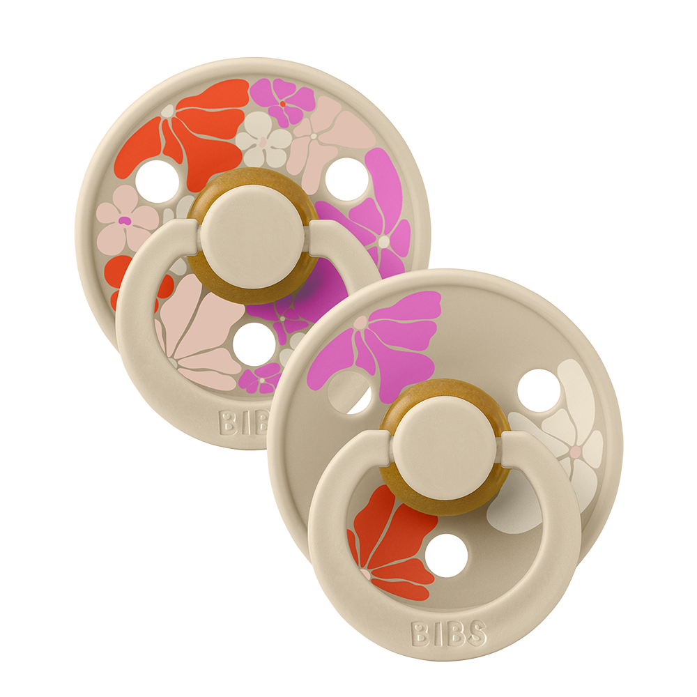 Pack de 2 Tétines Bibs Studio-morning-bloom-Vanilla-mix
