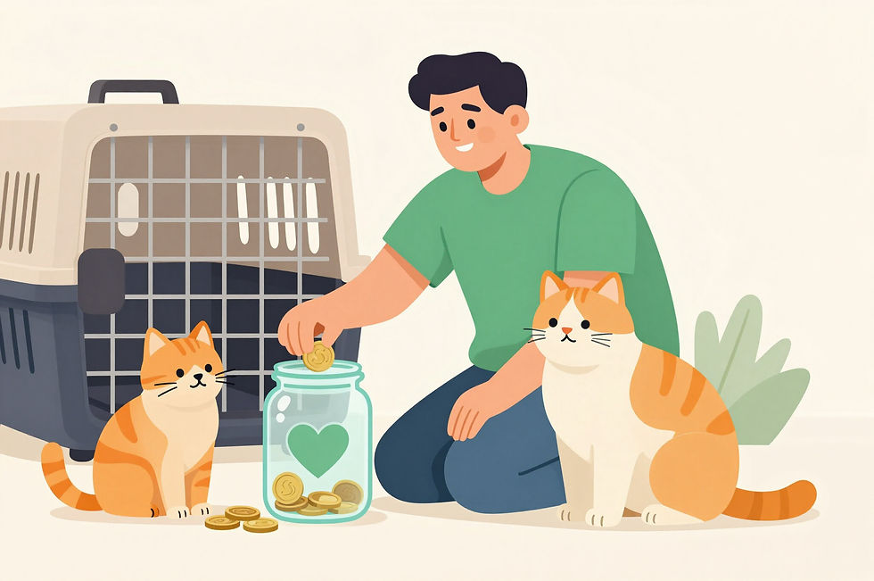 Volunteers supporting community cats through donations