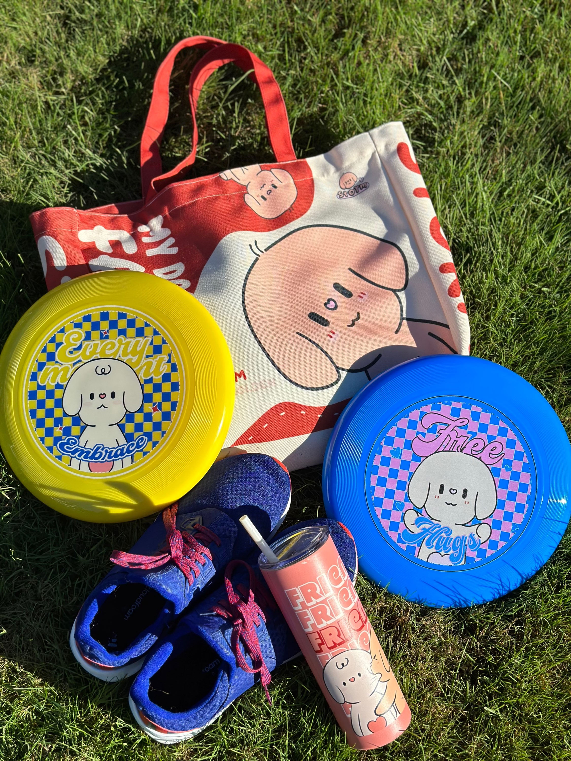 Storm and Lizi Frisbee for human and dog