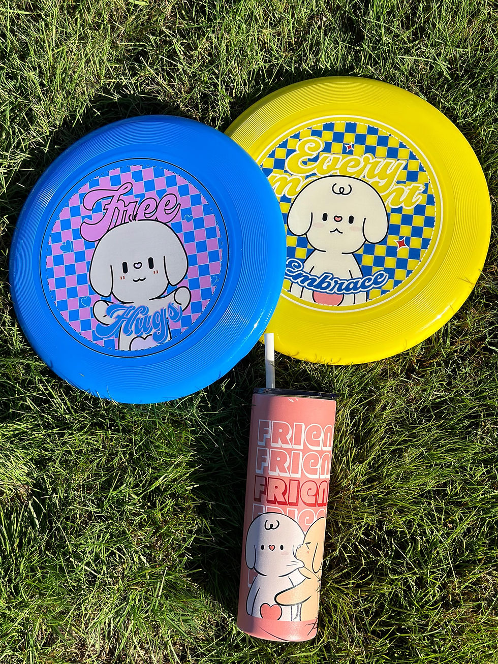 Thumbnail: Storm and Lizi Frisbee for human and dog