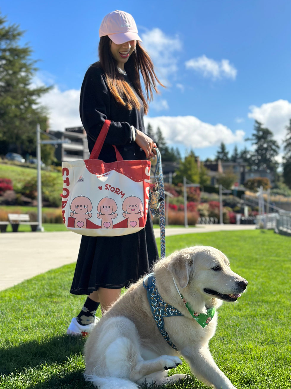 Thumbnail: "My dog is family" theme tote bag
