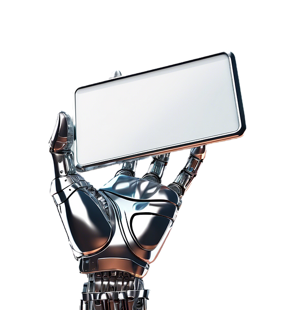 CREATE A FUTURISTIC CHROME ROBOT HAND HO