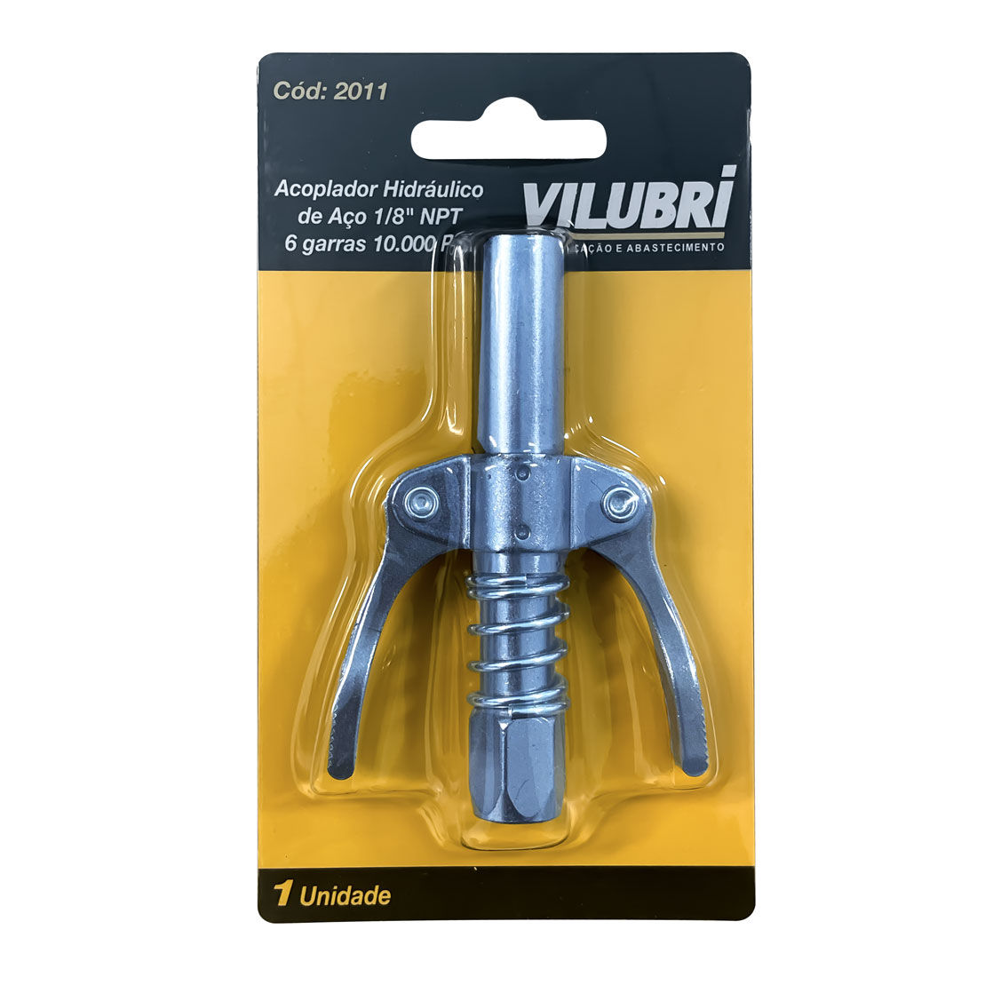 Acoplador Hidráulico de Aço 1/8" NPT - 6 garras 10.000 PSI
