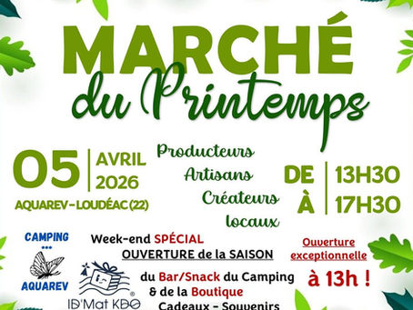 🌸 Marché du Printemps à Aquarev : une parenthèse bien-être à Loudéac