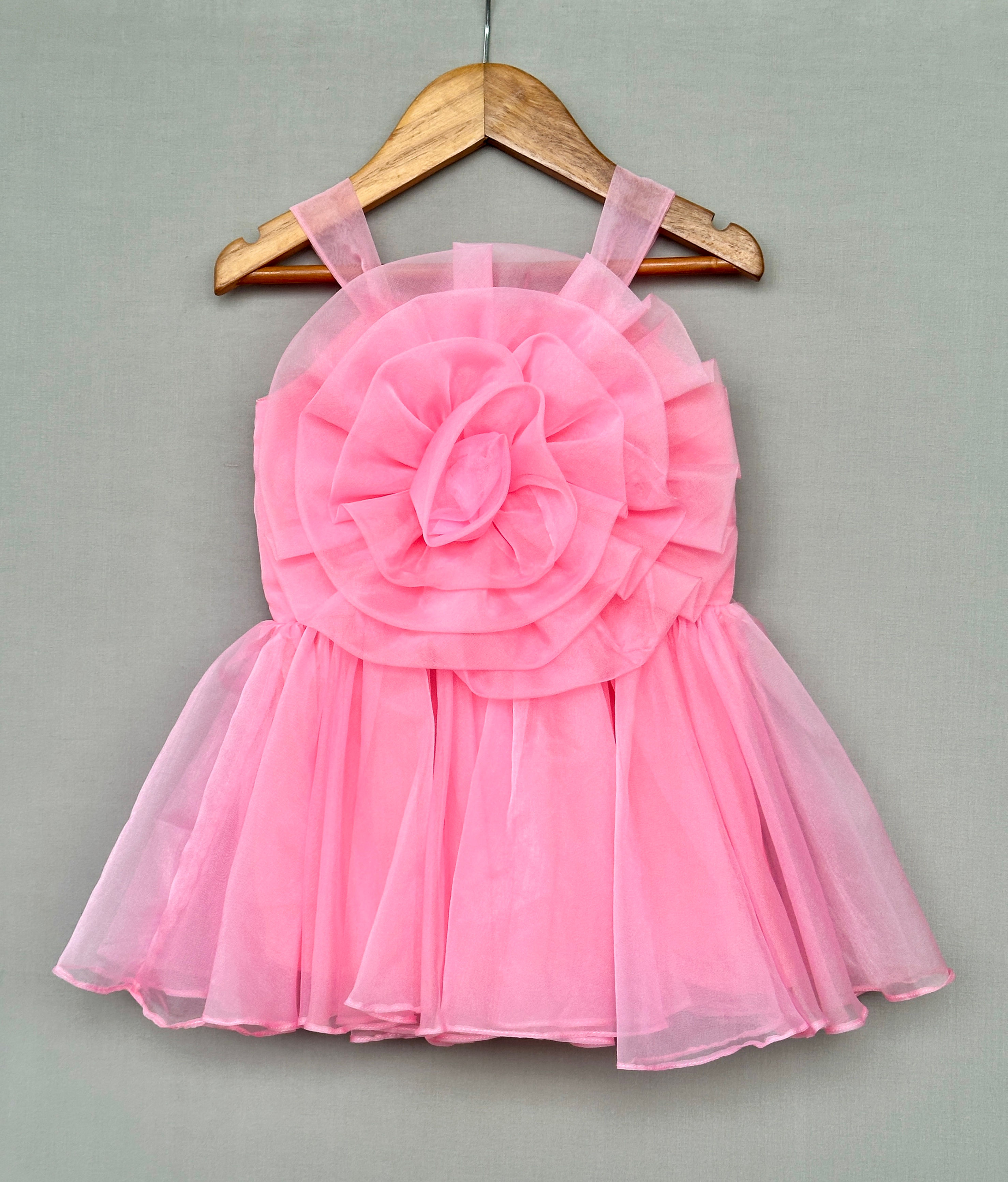 Organza Dress with 3DBig Flower