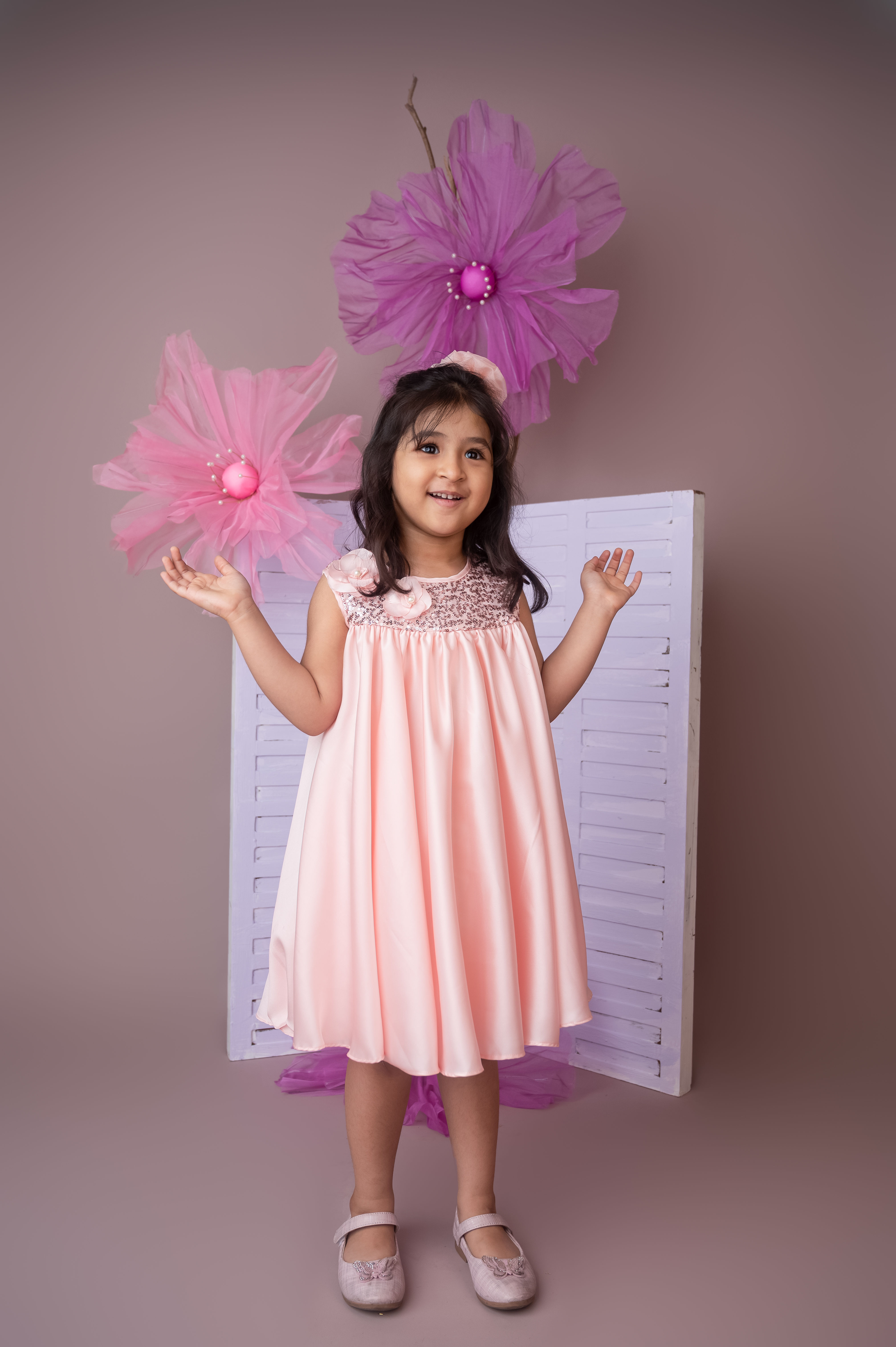 Soft Pink Milano Satin Dress