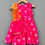 Thumbnail: Festive Pink Printed Dress with Multicolour Attched Dupatta