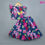 Thumbnail: Navy Blooming Flowers Printed Pink Top And Lehenga