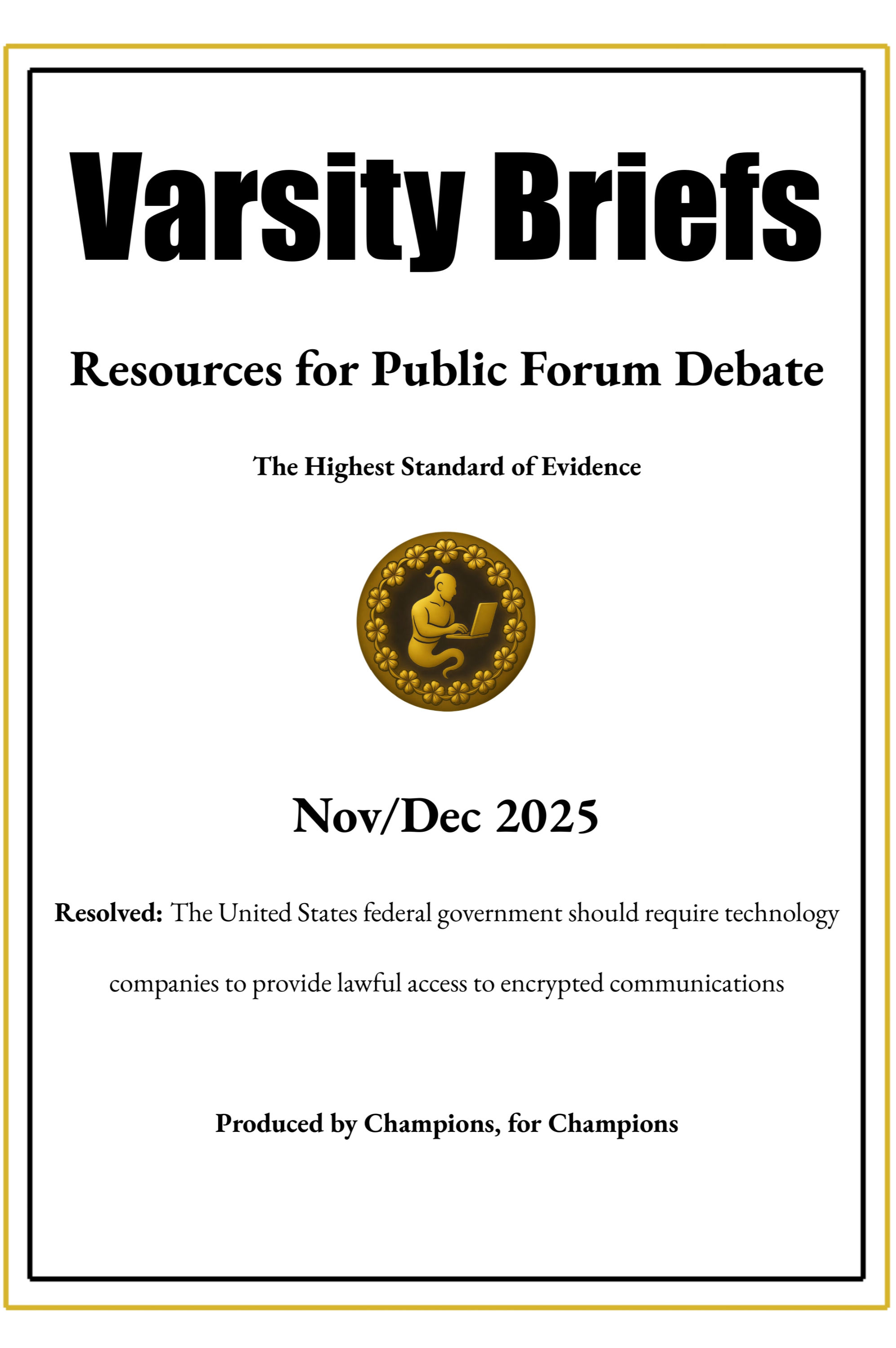 Nov/Dec 2026 Public Forum Debate Brief