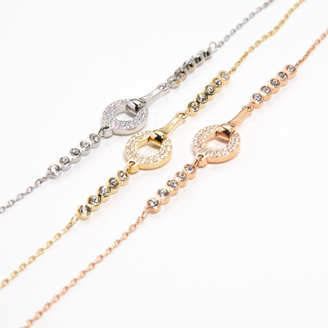 Diamond-set OI bracelet