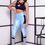 Miniatura: Calca Legging Fitness Discipline em Suplex de Poliamida Texturizada Azul