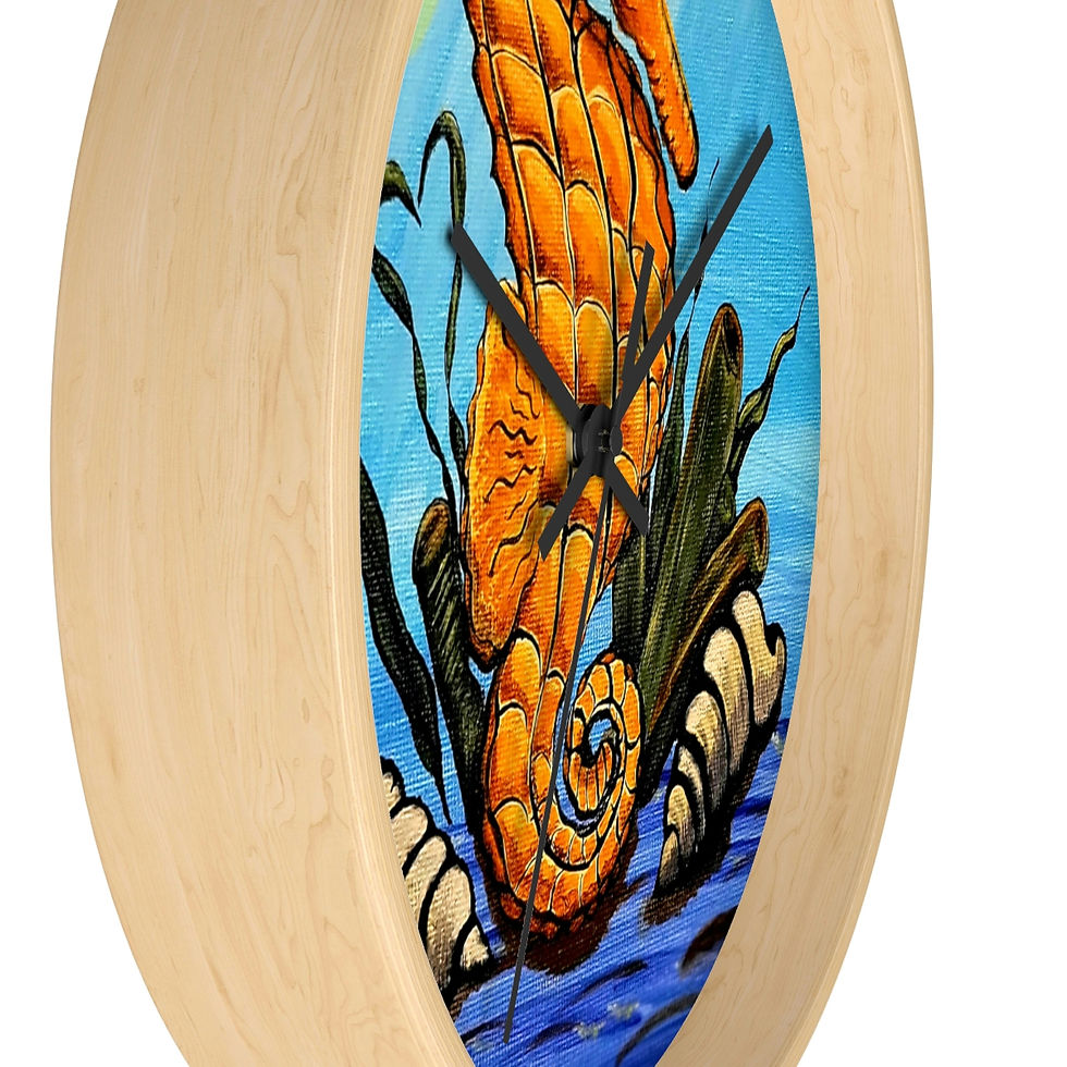 Miniatura: Seahorse - Art By Vrony - Wall clock