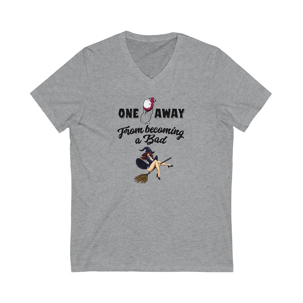 Miniatura: One Wine Away From Becoming Sexy Bad Witch V-Neck Tee