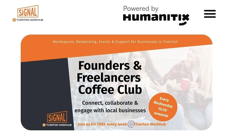 Networking every Wednesday 10:30 to 11:30 - join us!