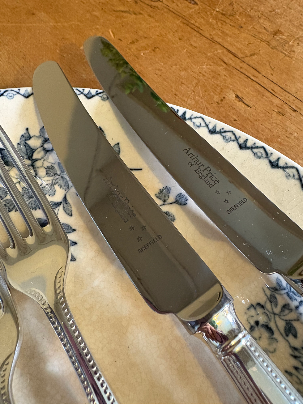 Thumbnail: A beautiful bead silver plated place setting for 8