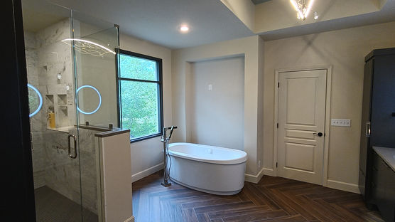 Bathroom Remodel done by K2Workshops, an interior remodeling company serving the Kansas City area.