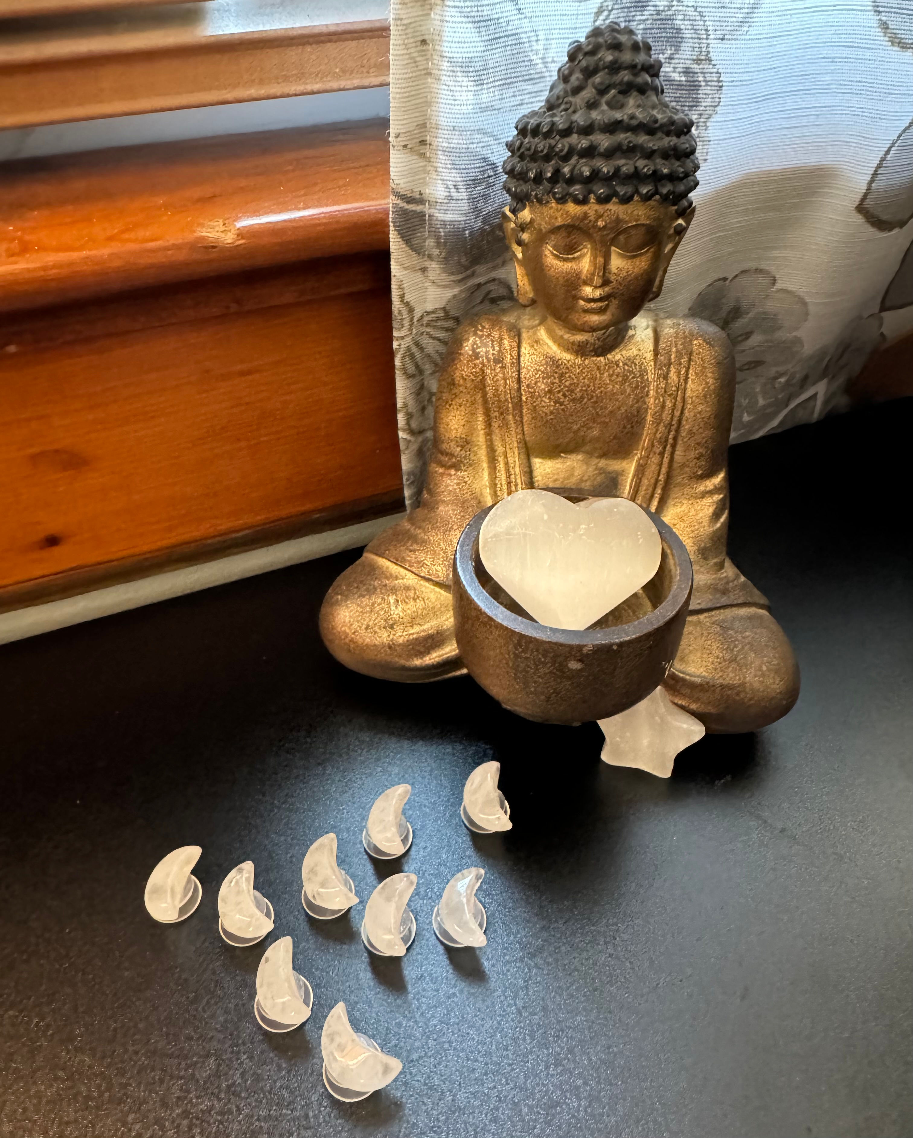 Clear Quartz Crescents