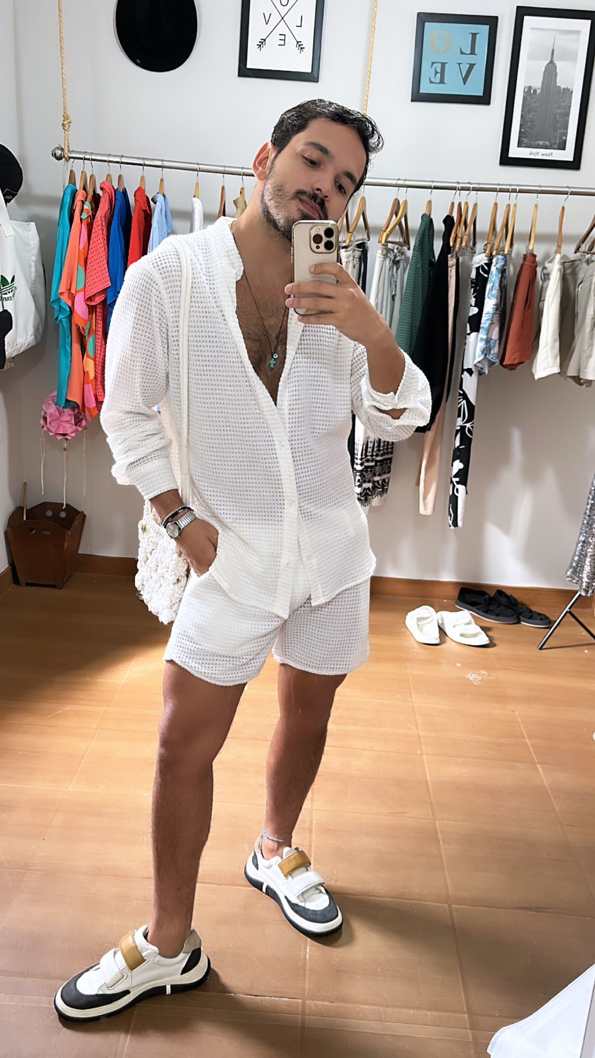 Bermuda tricot off white