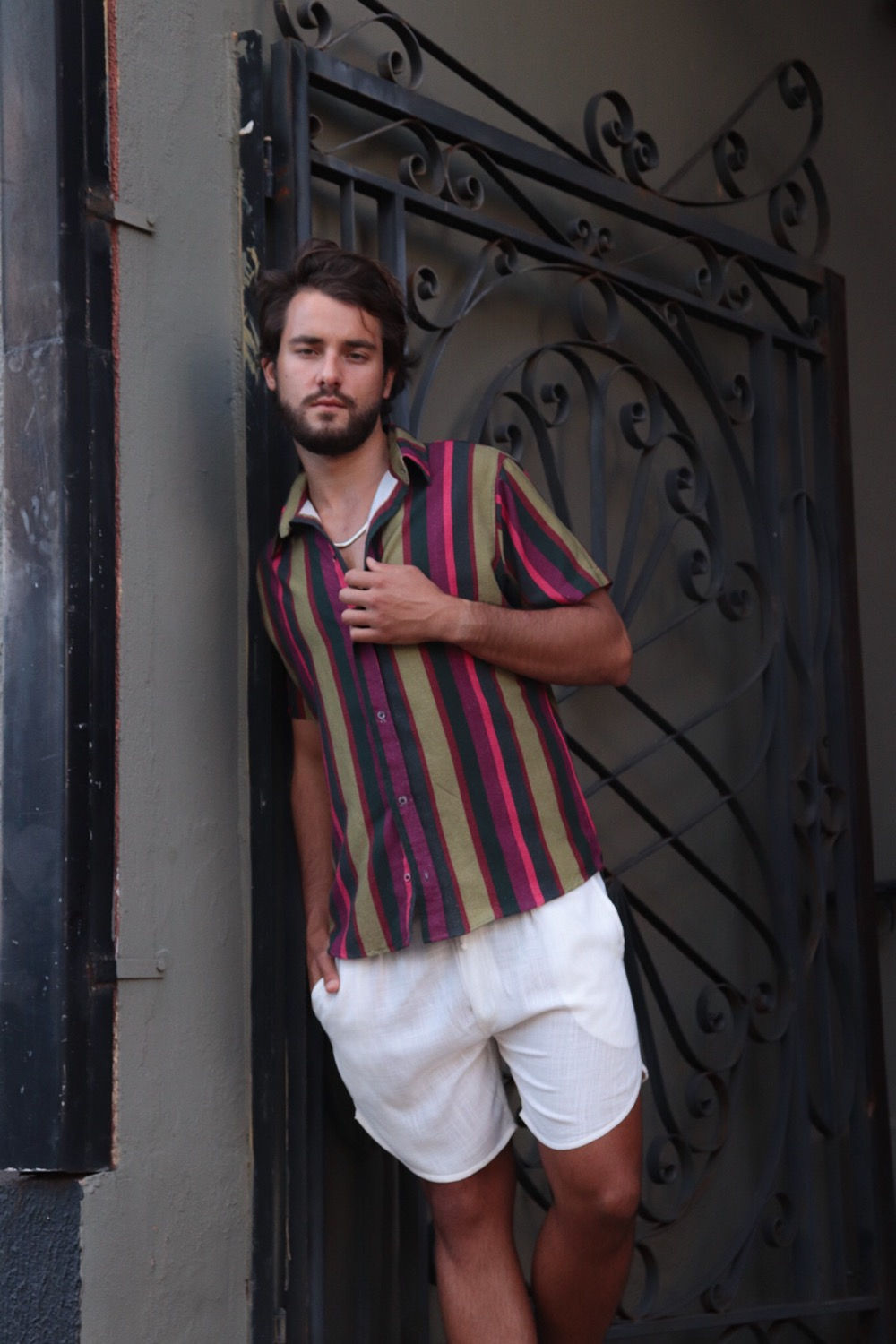 Camisa linho stripes