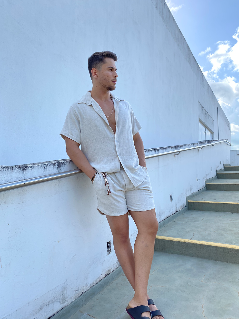 Miniatura: Camisa linho cru