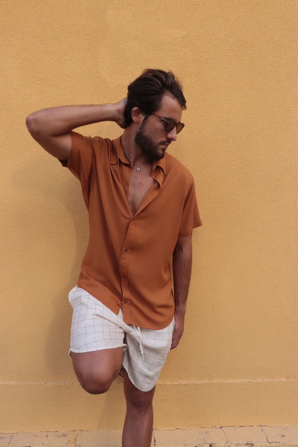 Miniatura: Camisa viscose marrom