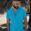 Miniatura: Camisa alfaiataria linho blue