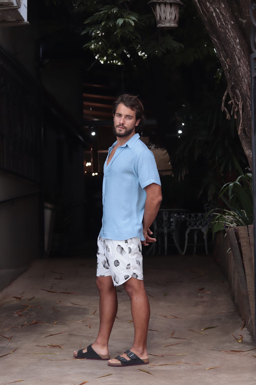 Miniatura: Camisa viscolinho azul 