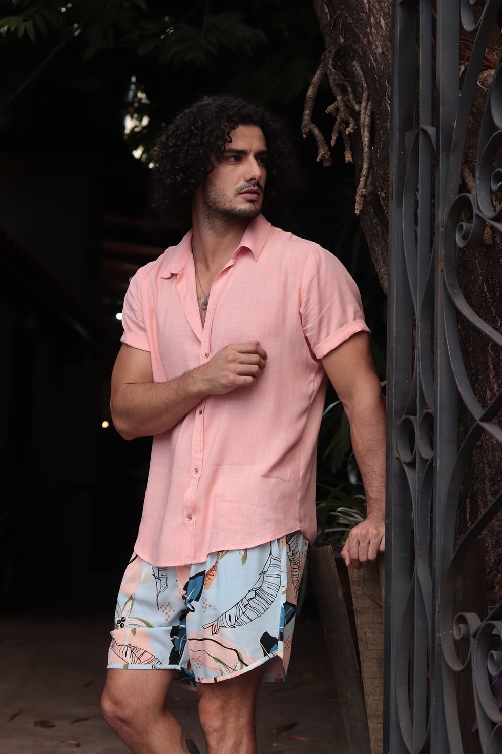 Miniatura: Camisa viscolinho rosa bebê 