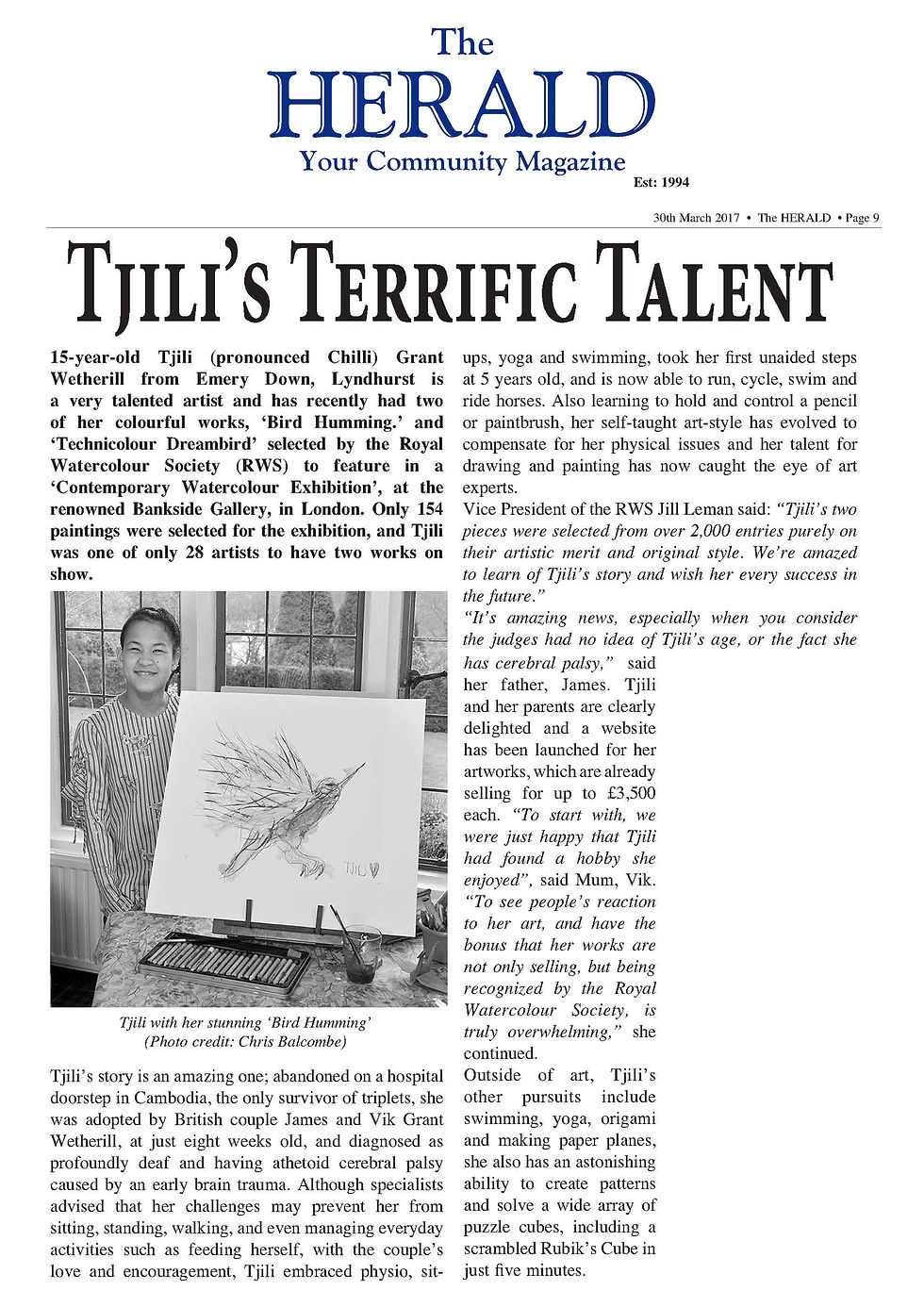 Southern Daily Echo article