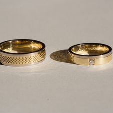 Eheringe Gelbgold Weissgold 585 mit Diamant