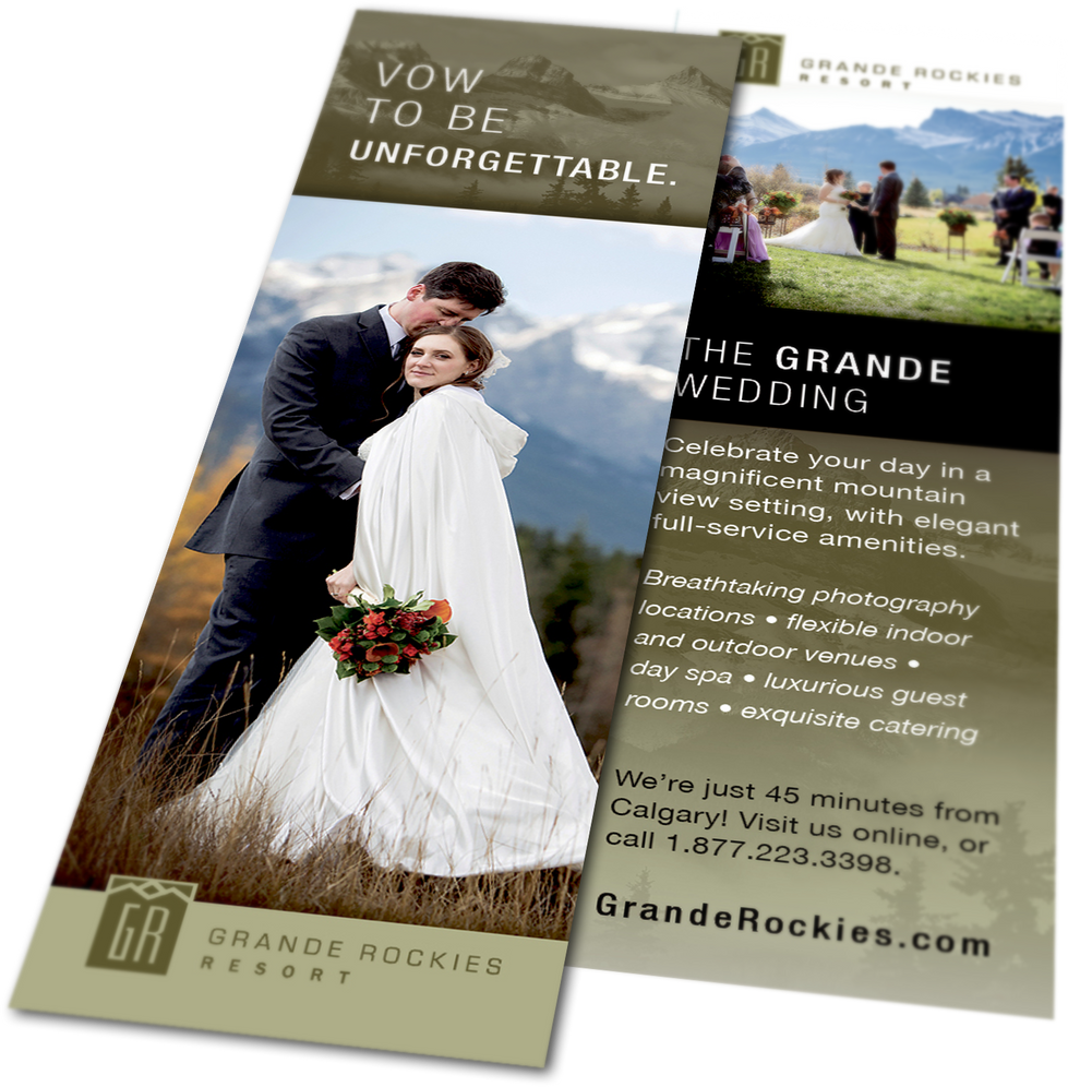 Resort event marketing bookmark