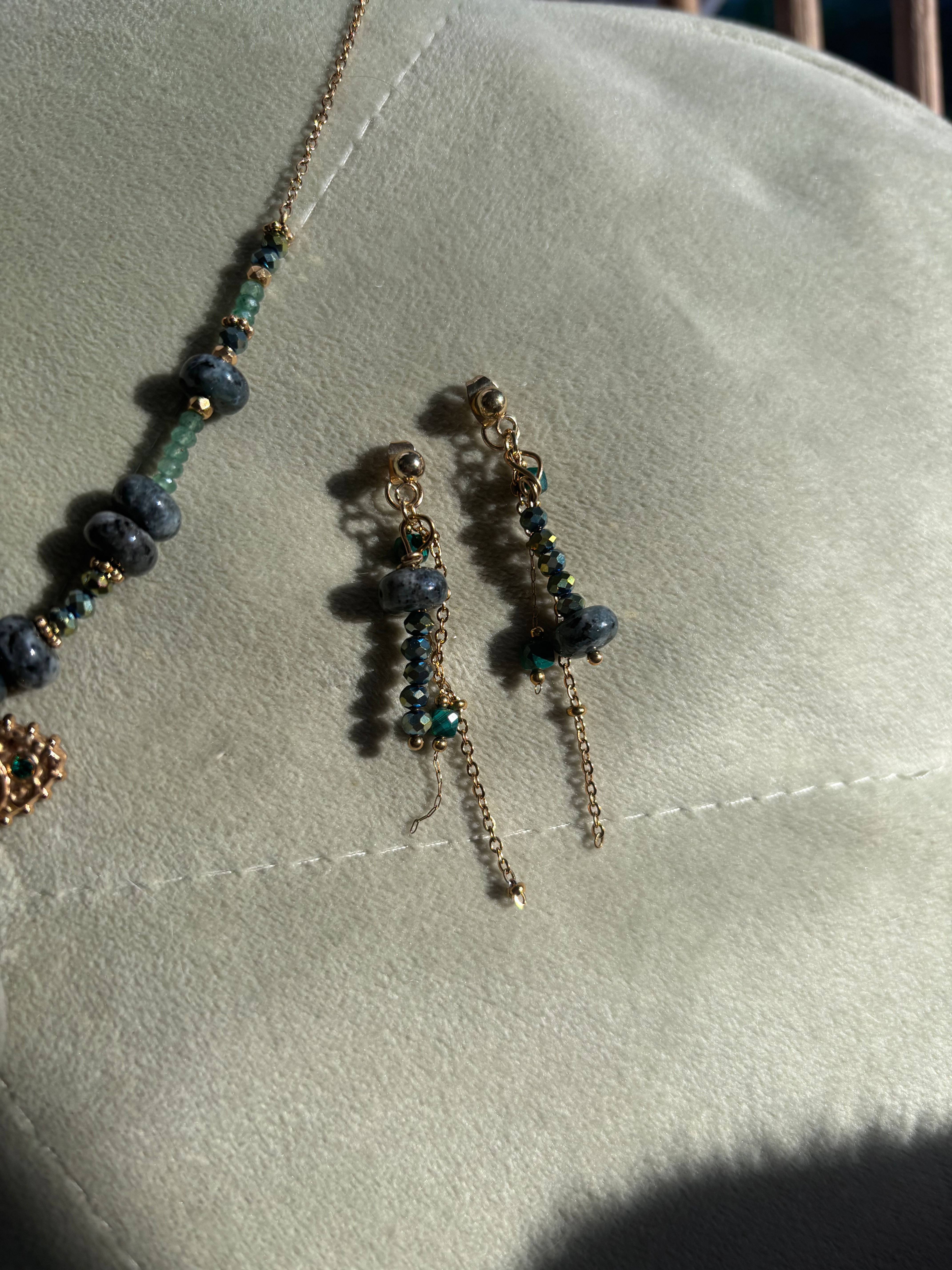 Boucles d’oreilles aventurine