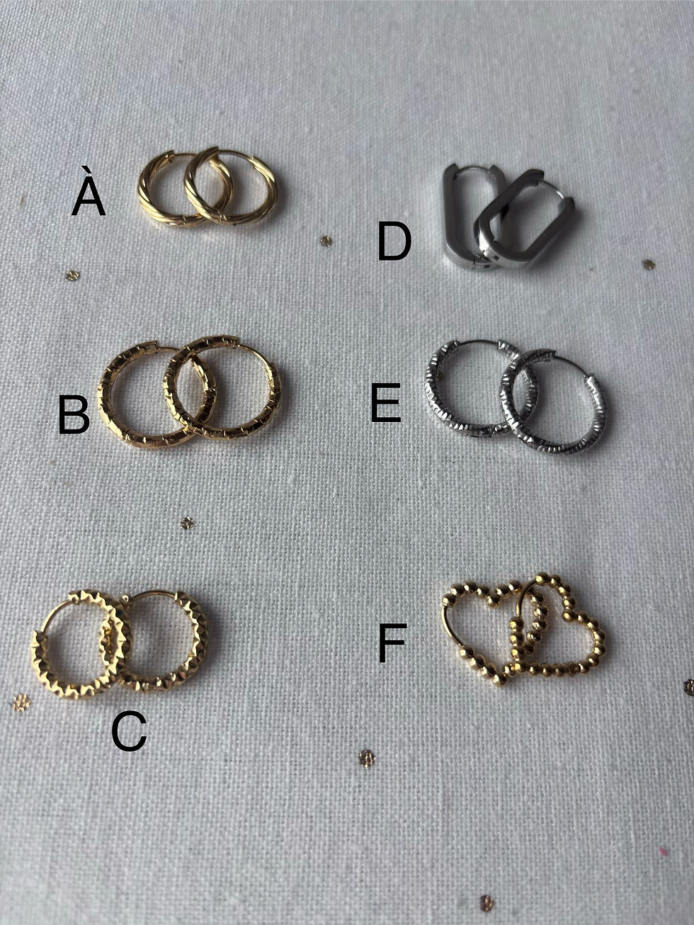 Miniature : Boucles d’oreilles à personnaliser  (créoles et charms vendus par paire)
