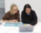 Woman and student looking at laptop; professional meeting, working together. Future Frontiers