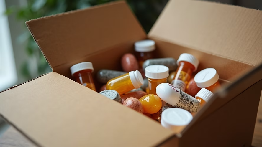 Online supplements delivery box