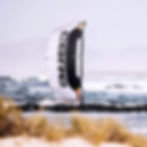 CORE kitesurfing kite on beach