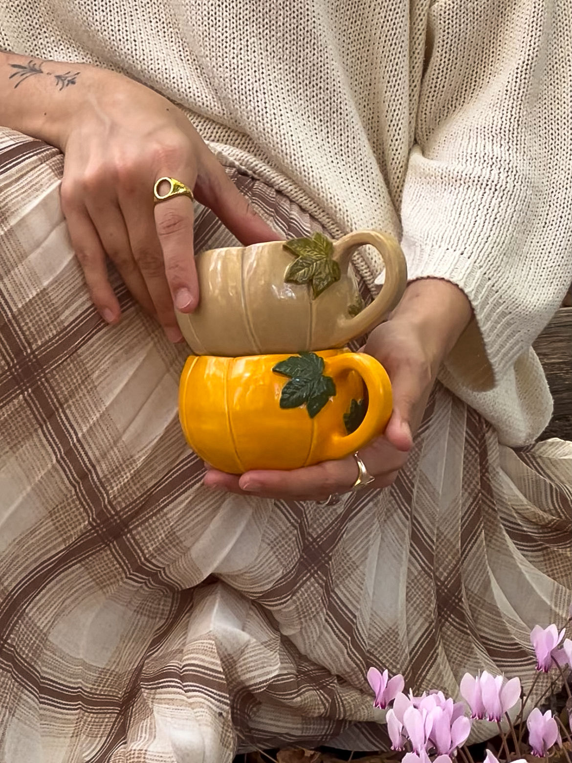 Tasse bougie citrouille