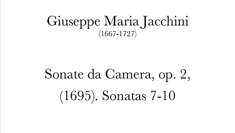 Jacchini - Sonate da Camera, op. 2, 7-10. Digital Download