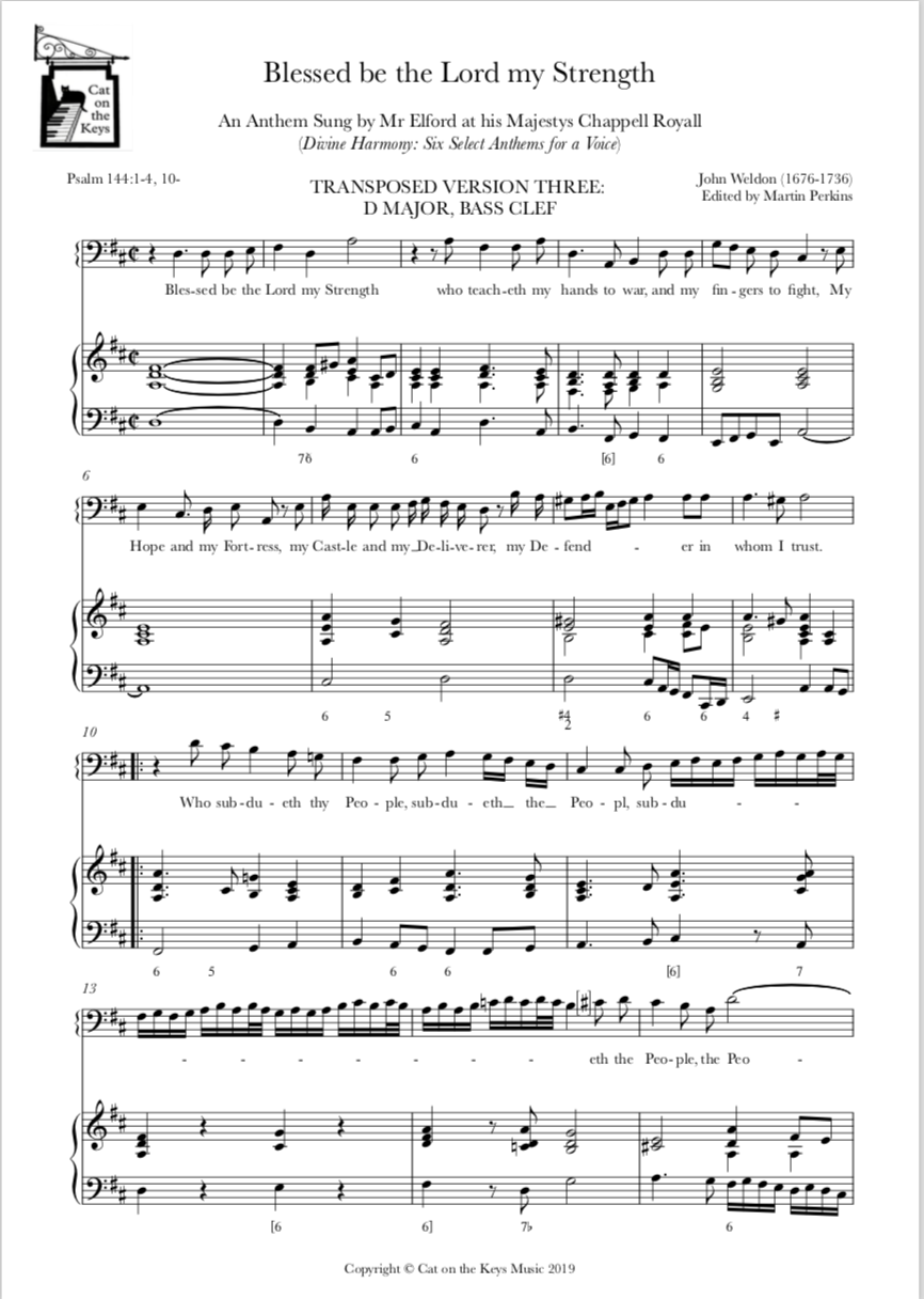 Miniature : Weldon - Blessed be the Lord my Strength. Digital Download.