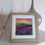 Thumbnail: Heather Sunset - felted wool and embroidered landscape picture