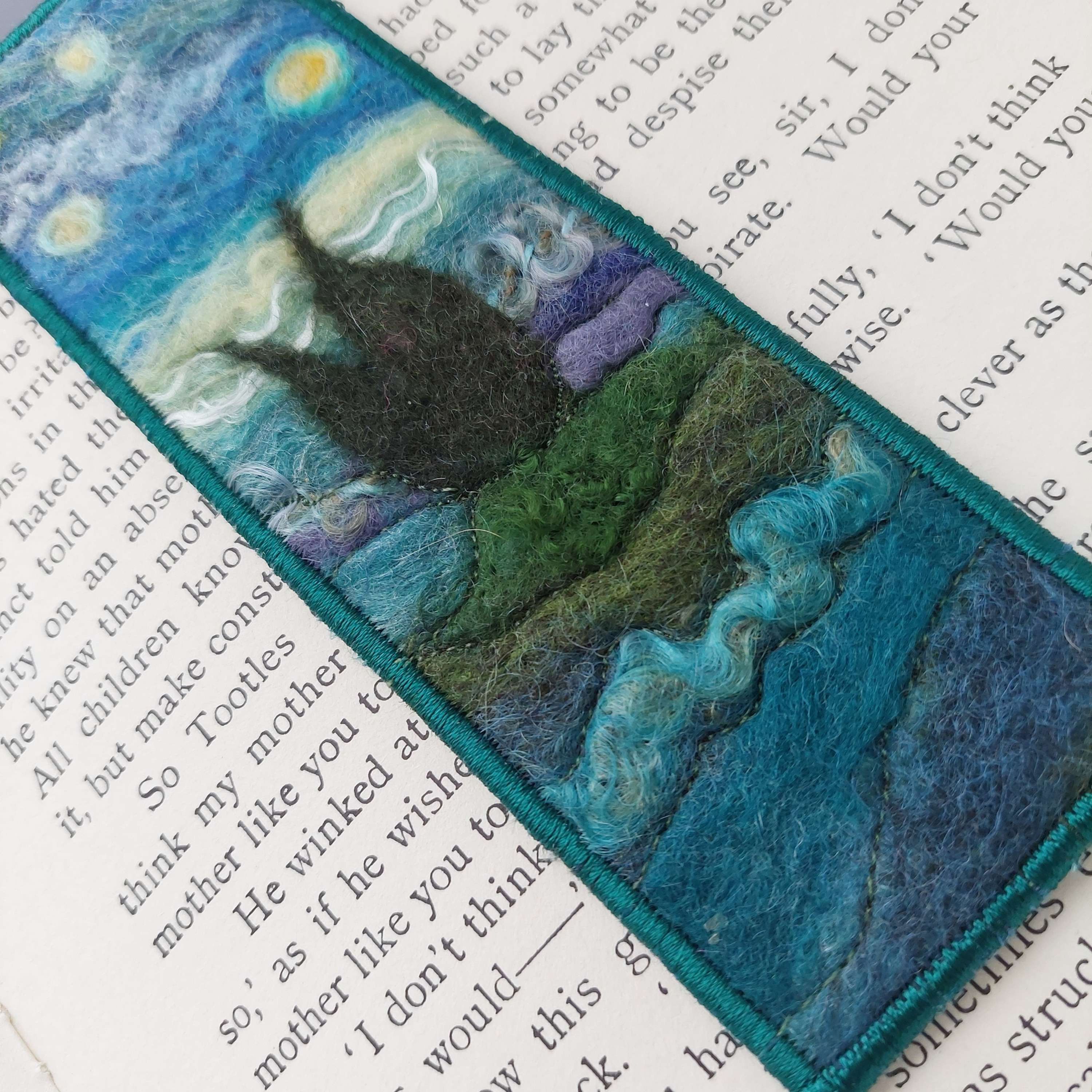 Starry Night Felted Bookmark 5