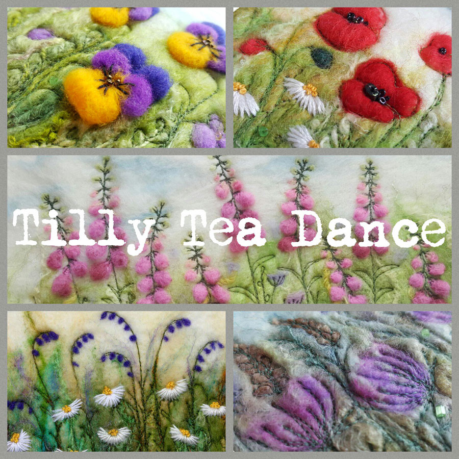 Tilly Tea Dance Felting & Embroidery by Maxine Smith Textile Artist