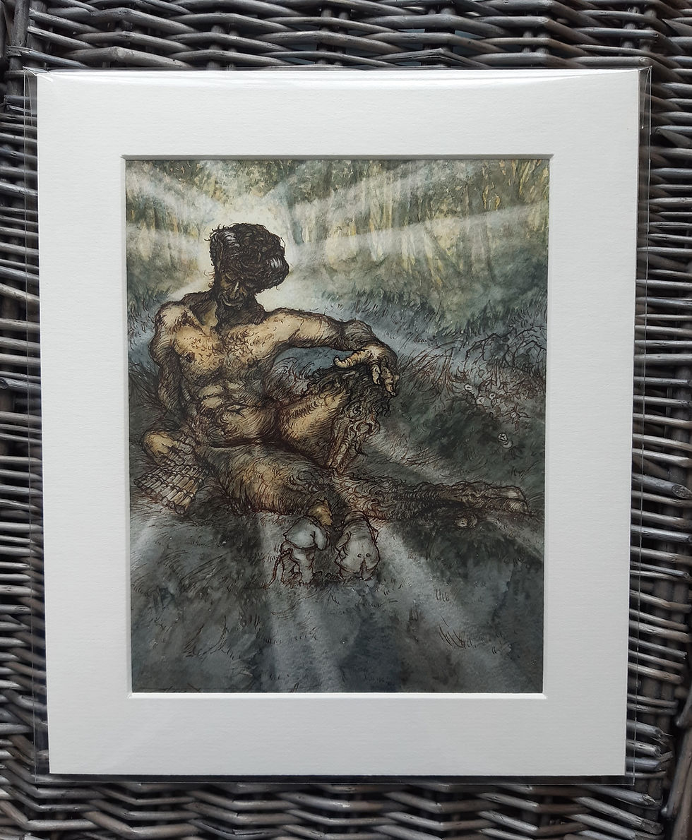 Thumbnail: Wind in the Willows 'Pan, The Piper At The Gates Of Dawn' Mounted Fine Art Print
