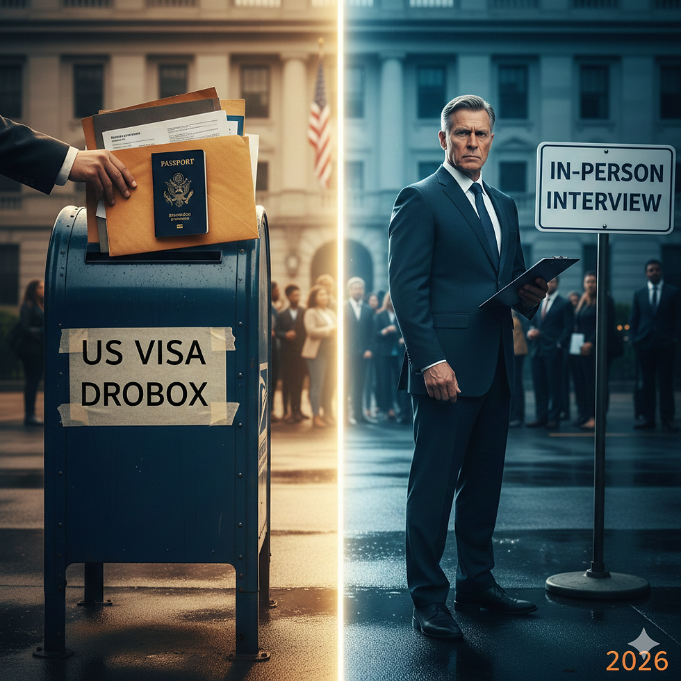 Choosing the Right Path: Navigating the US Visa Process—Dropbox Submission vs. In-Person Interview.