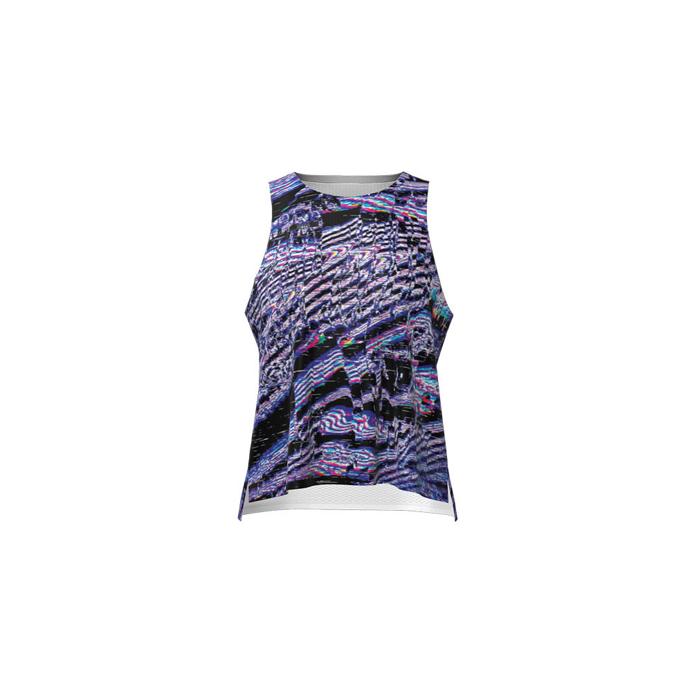 Pro Women Running Tank Glitch Purple