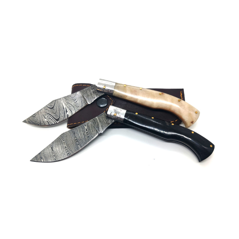 Miniatura: Coltello Sardo Arburesa Knife Sardinia Damascato