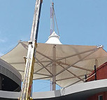 Tensile structure installation