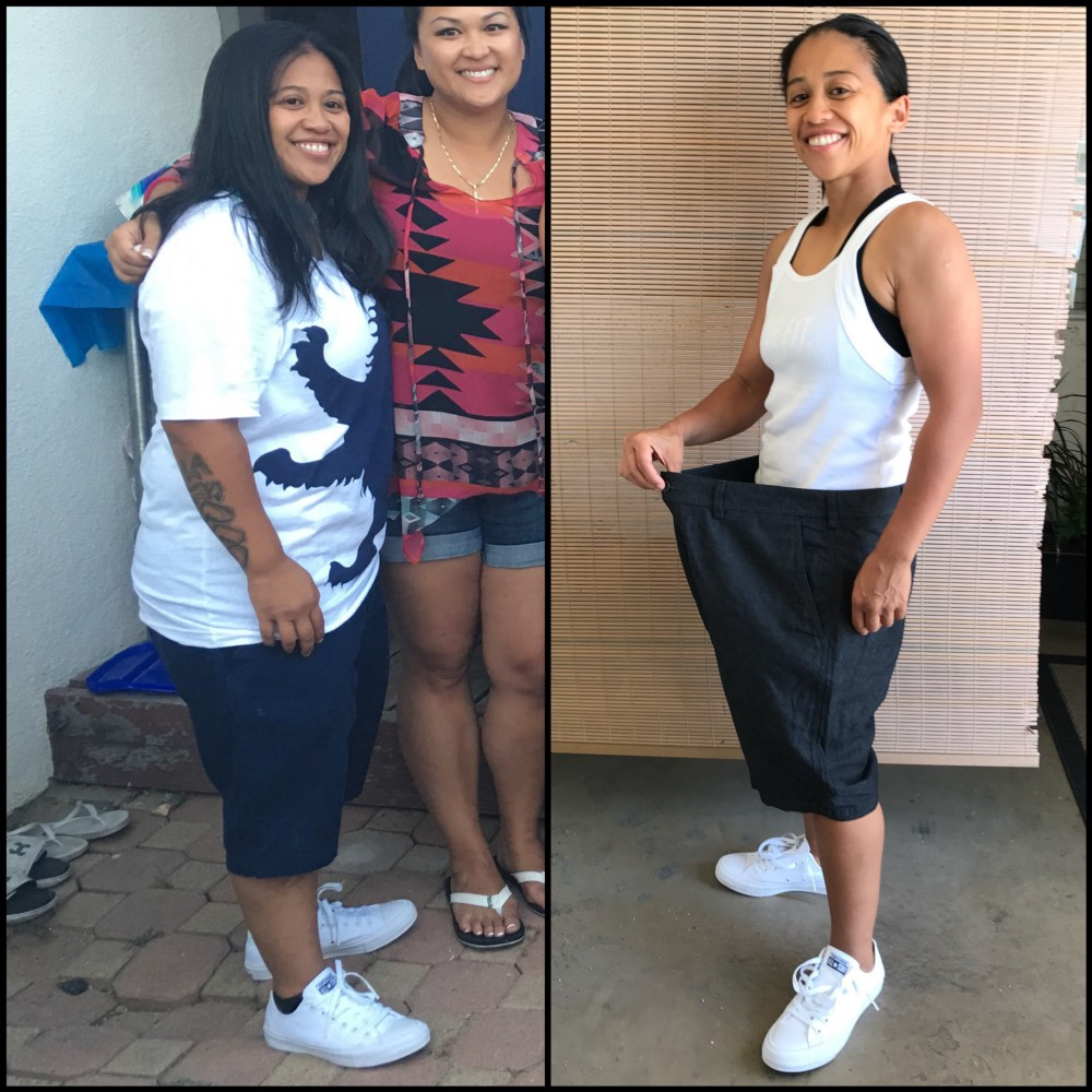 3 Aug 2016, 163lbs, 5'0 / 3 Aug 2017, 113lbs, 5'0
