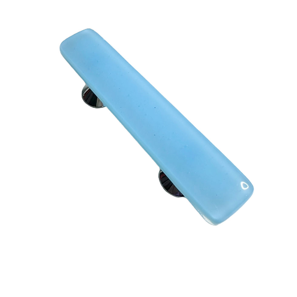 Glacier Blue Glass Handle or Drawer Pull for Kitchen or Bath